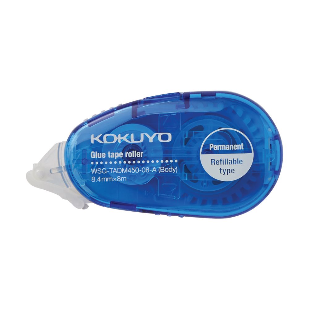 Kokuyo Dotliner Glue Tape Small Dots 8.4mm x 8m Blue Officeworks