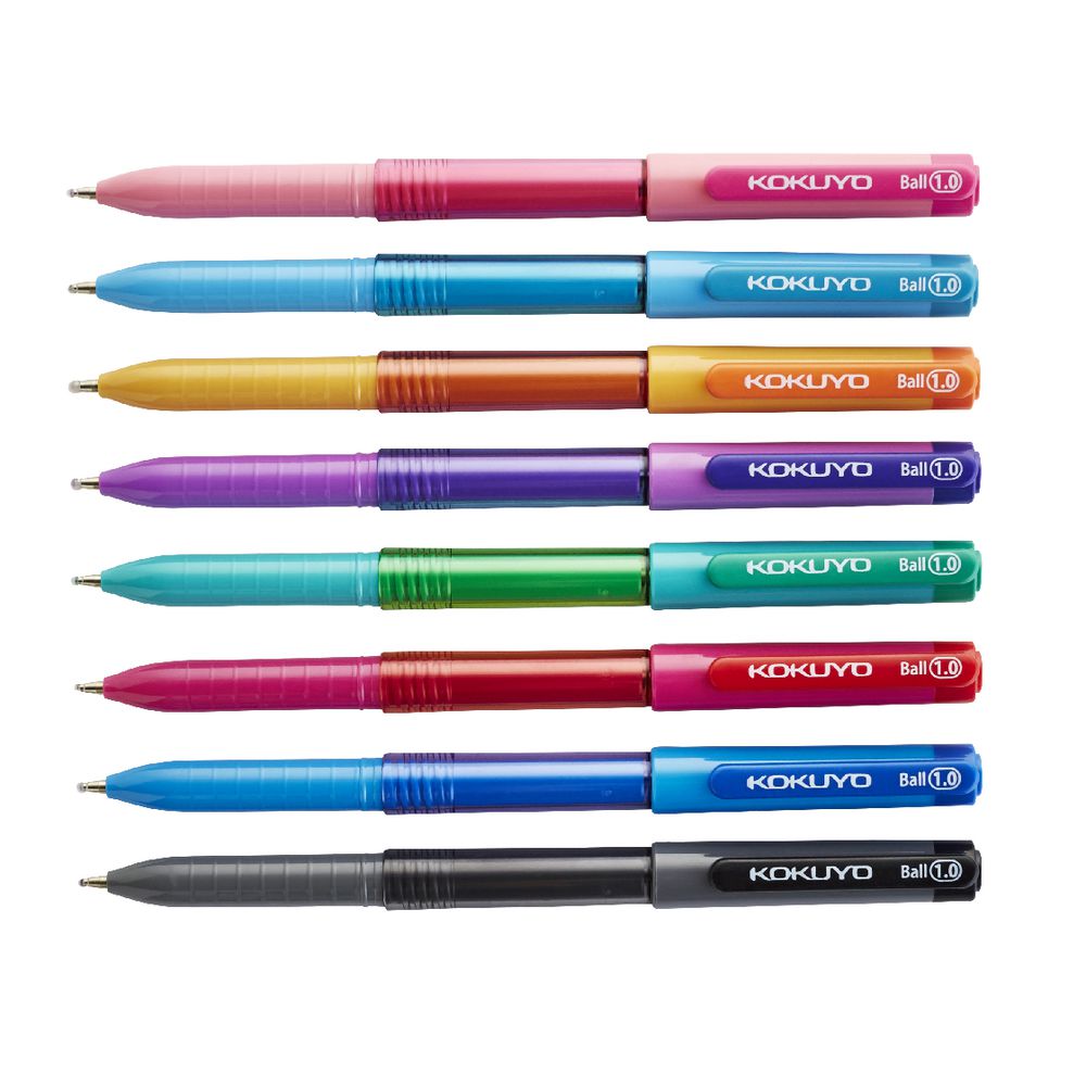 Kokuyo Color Tag Ballpoint Pens Assorted 8 Pack