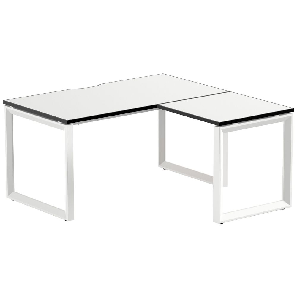 Stilford Professional Workstation 1500mm White/White/Black