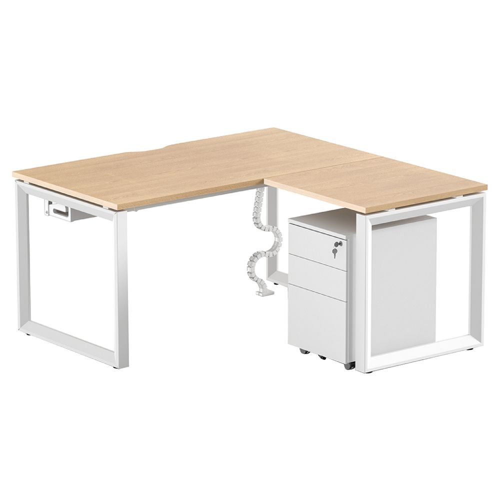 Stilford Professional Workstation 1500mm White/Oak