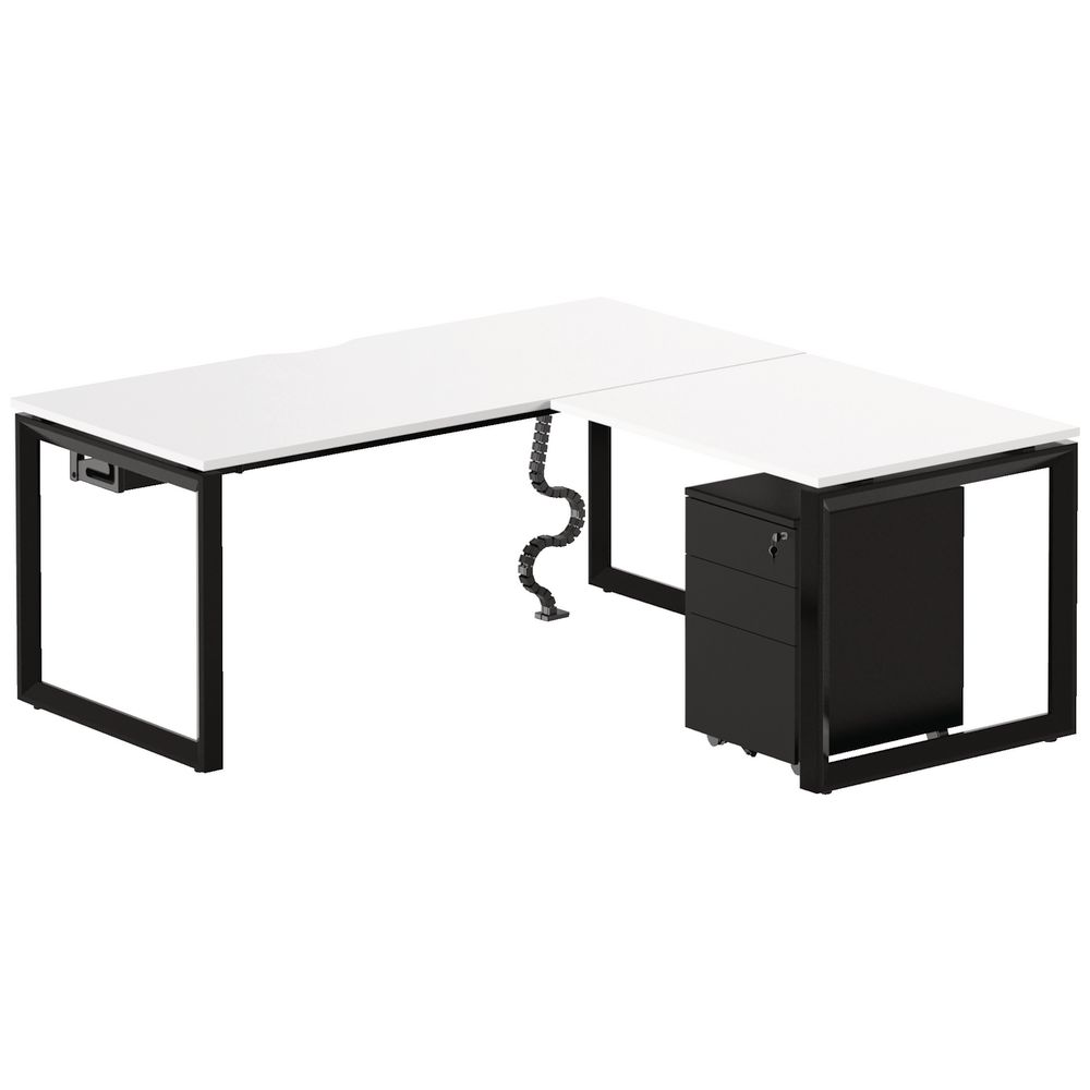 Stilford Professional Workstation 1800mm Black/White