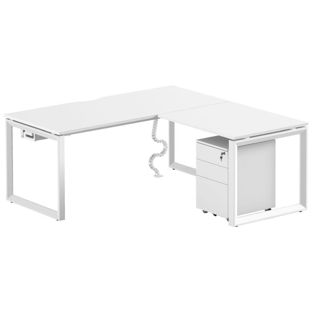 Stilford Professional Workstation 1800mm White/White