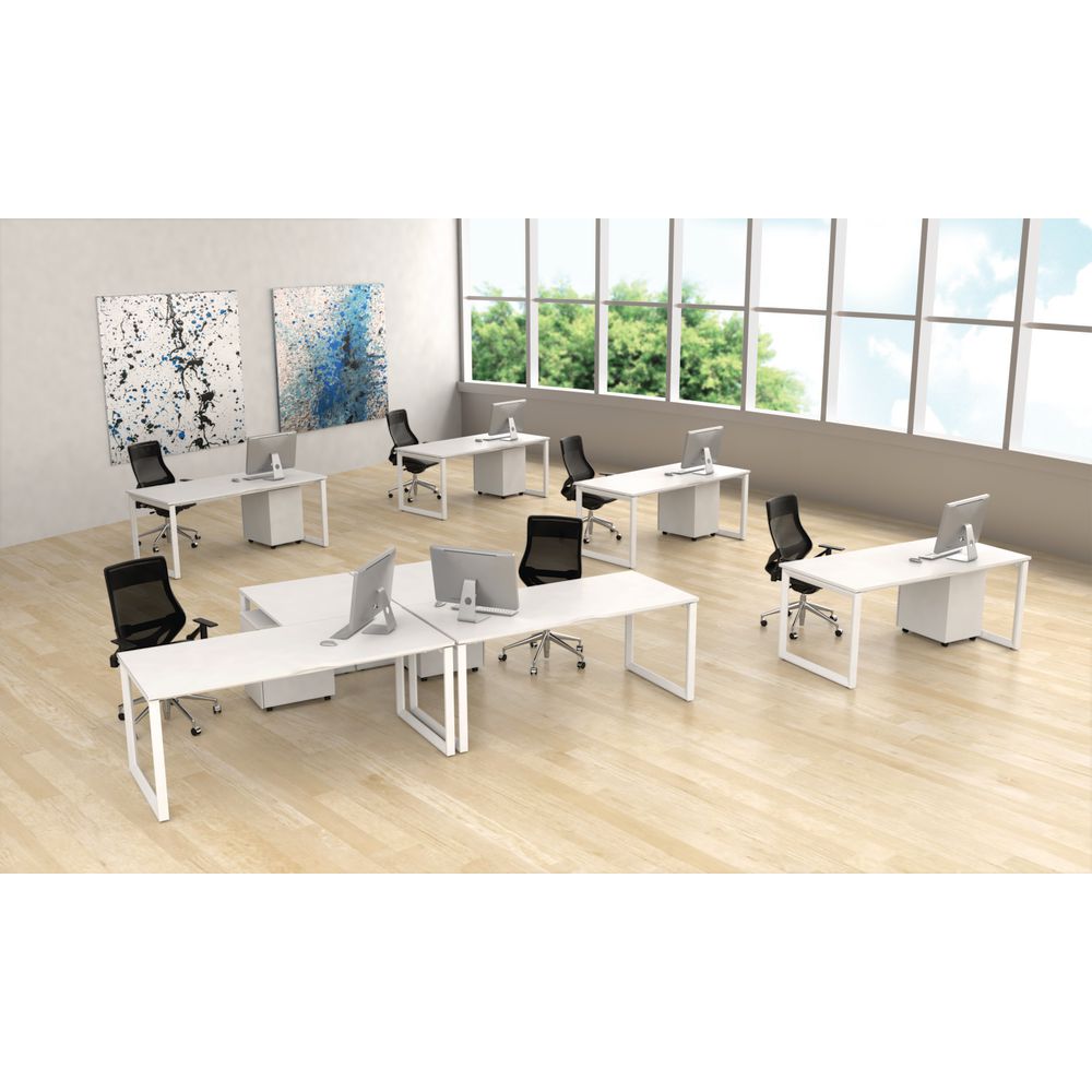 Stilford Professional Workstation 1800mm White/White