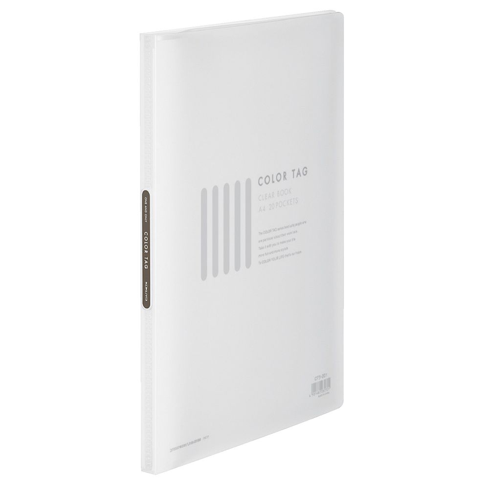 Kokuyo Color Tag A4 Display Book 20 Pocket Fixed Clear