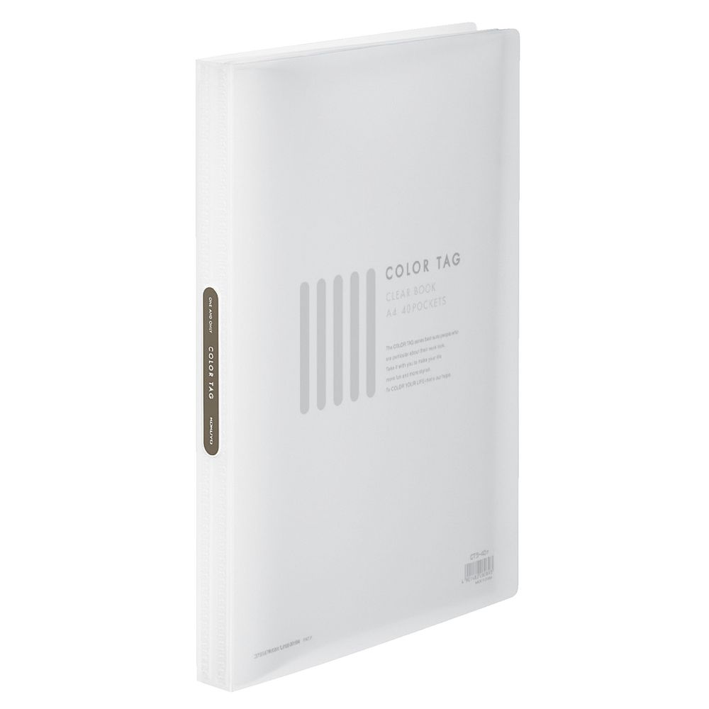Kokuyo Color Tag A4 Display Book 40 Pocket Fixed Clear