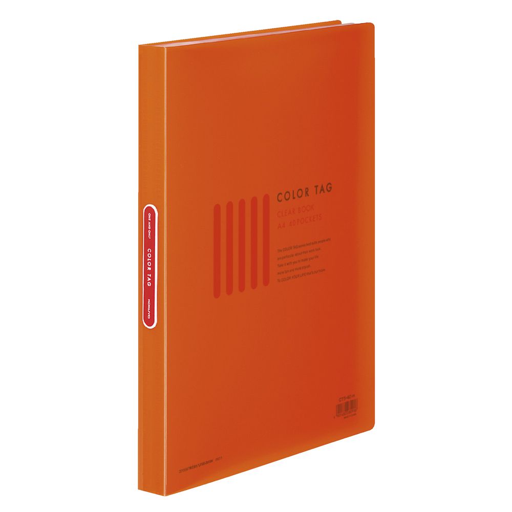 Kokuyo Color Tag A4 Display Book 40 Pocket Fixed Orange