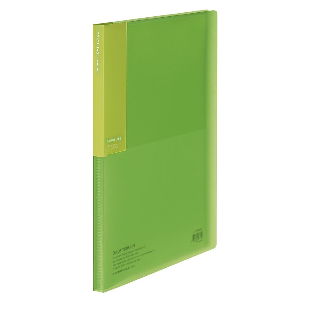 Kokuyo Bi-Color A4 Display Book 20 Pocket Fixed Light Green