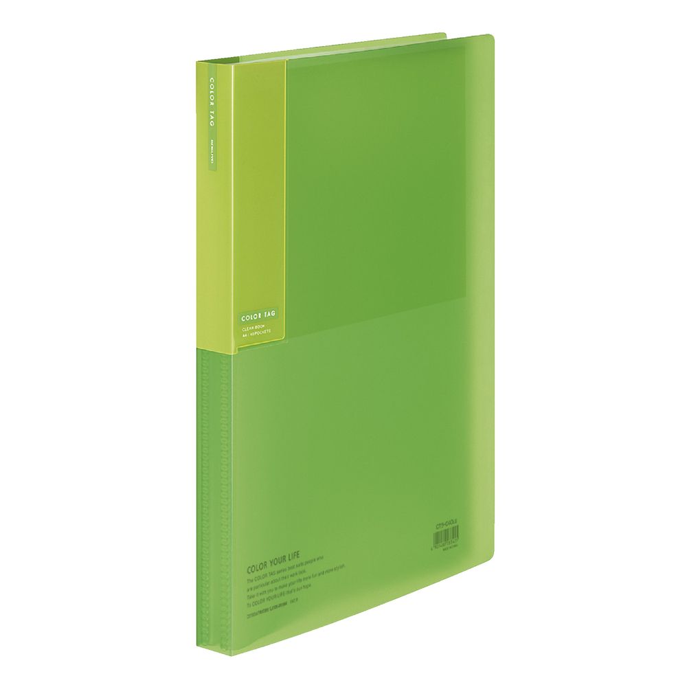 Kokuyo Bi-Color A4 Display Book 40 Pocket Fixed Light Green
