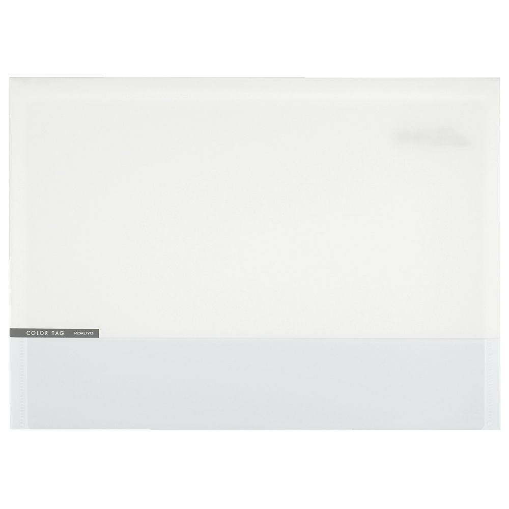 Kokuyo Color Tag A4 Document Wallet White/Clear