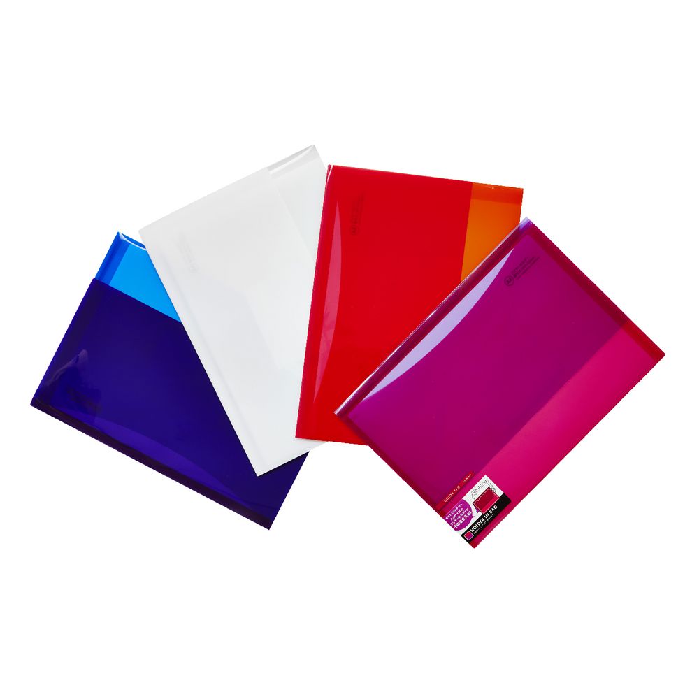 Kokuyo Color Tag A4 Document Wallet Pink/Dark Pink