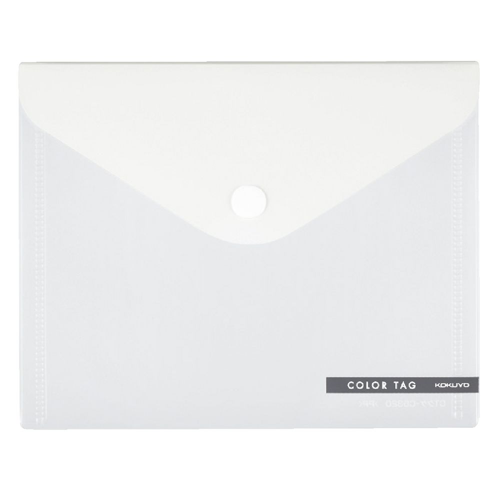 Kokuyo A6 Bi-Color Document Wallet White/Clear