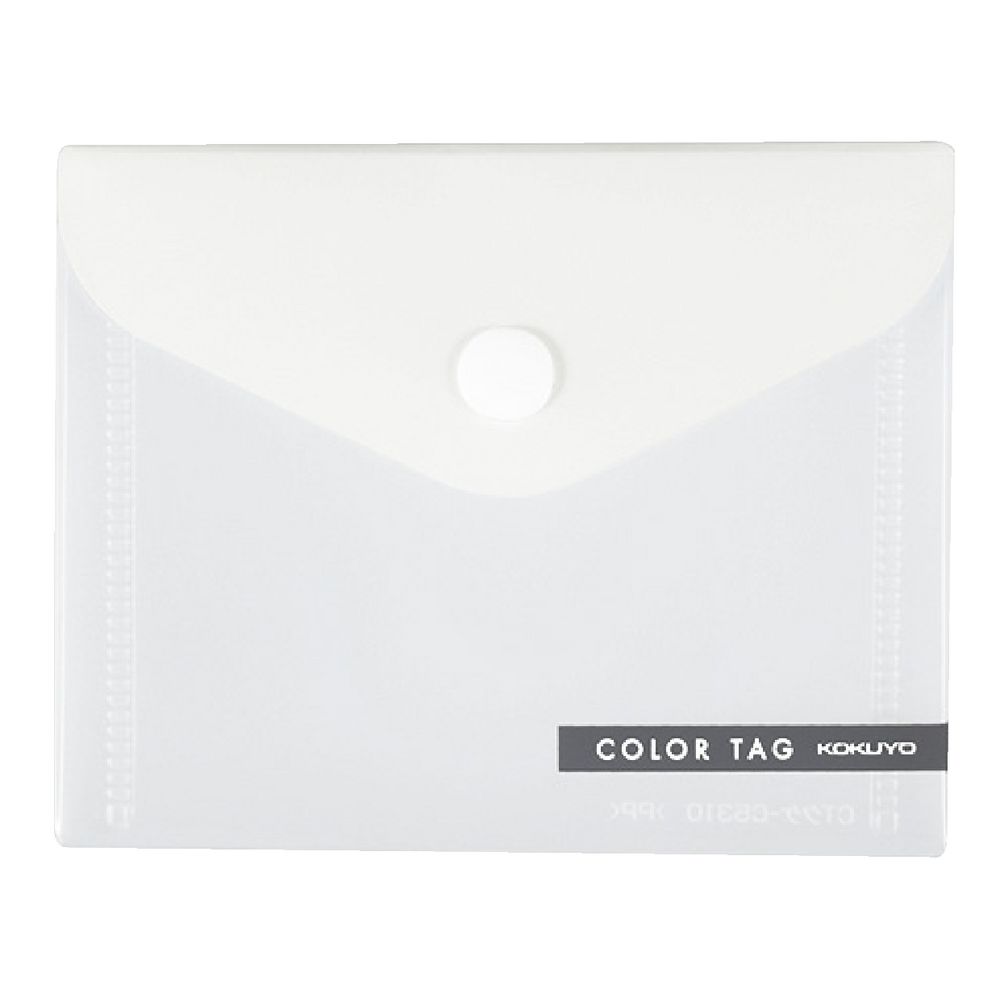 Kokuyo Bi-Color Document Wallet Small White/Clear