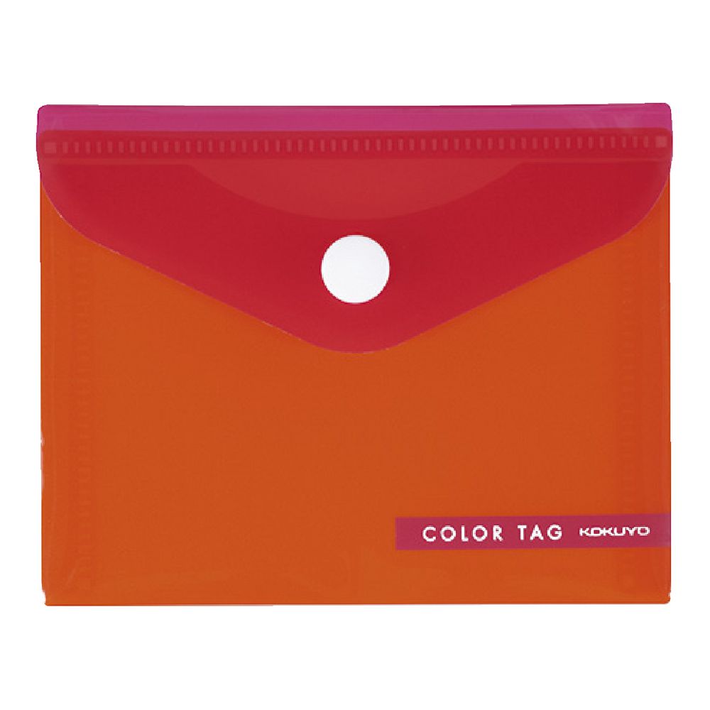Kokuyo Bi-Color Document Wallet Small Orange/Red