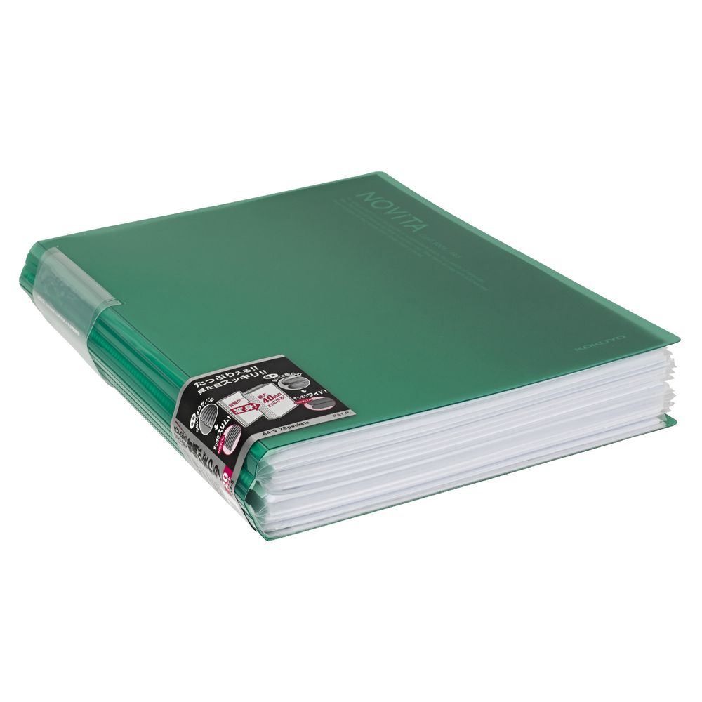 Kokuyo Display Book A4 NOViTA 20 Pocket Green