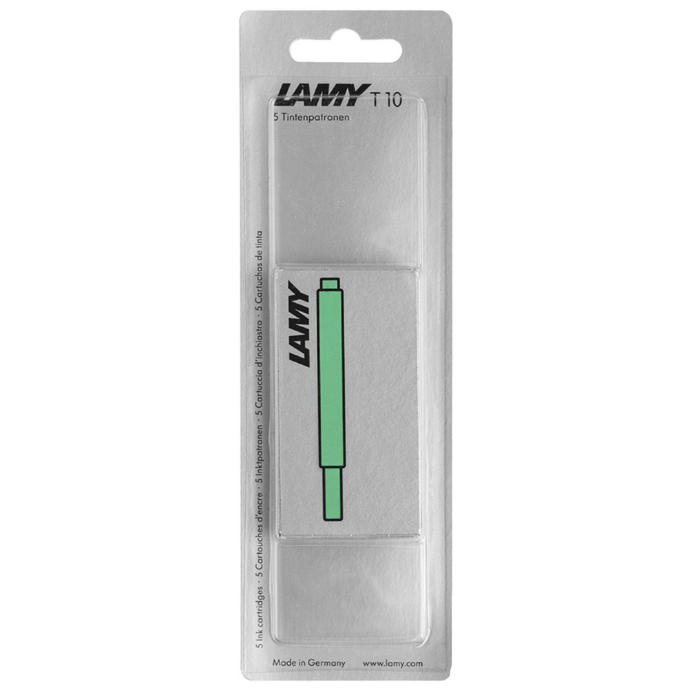 LAMY T10 Ink Cartridge Green 5 Pack