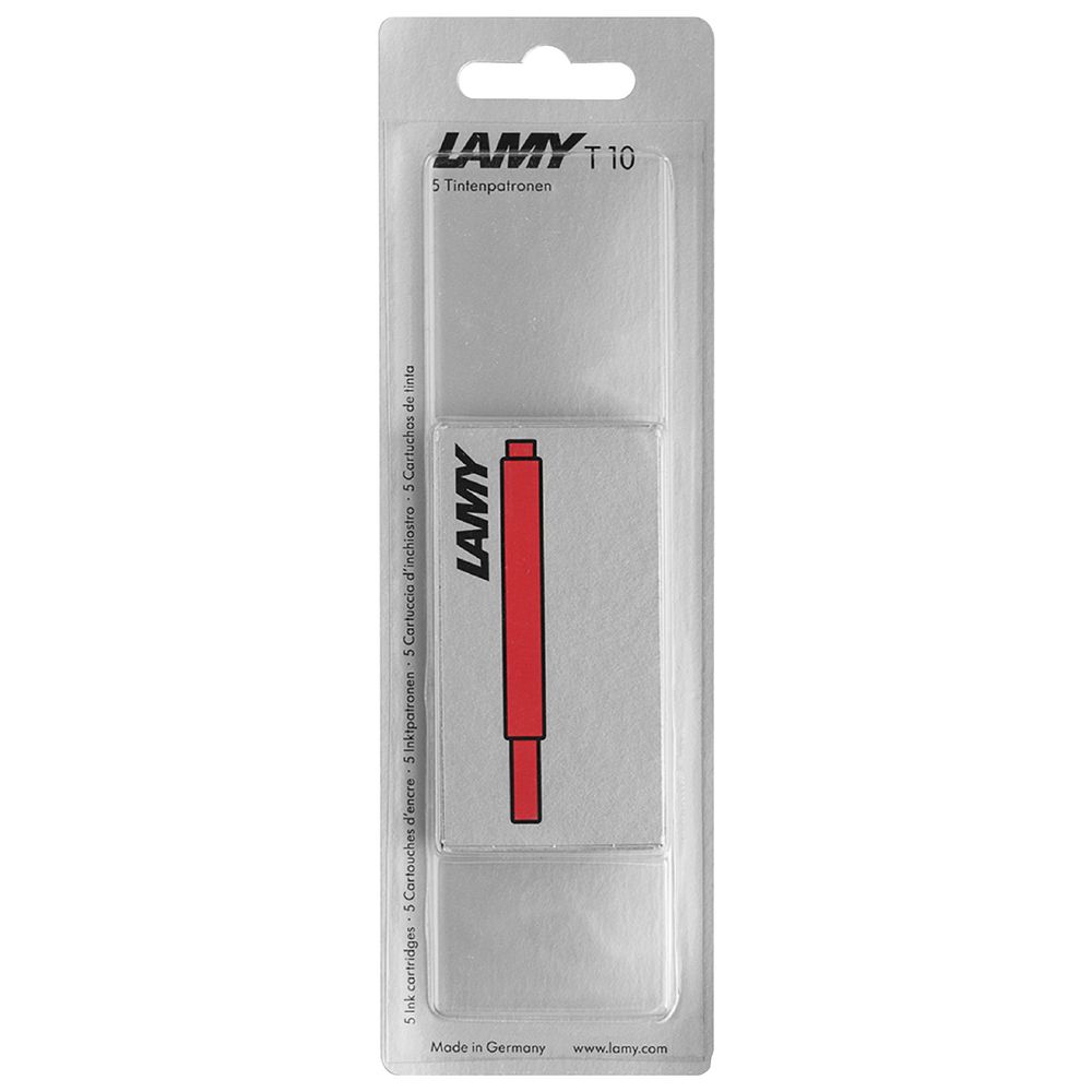 LAMY T10 Ink Cartridge Red 5 Pack