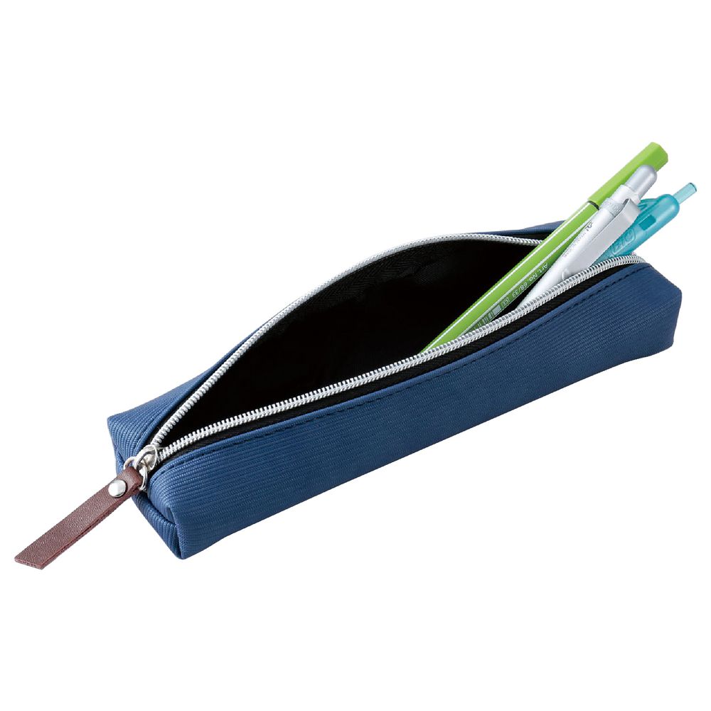 Raymay Fujii Light Single Zip Tube Pencil Case Small Blue