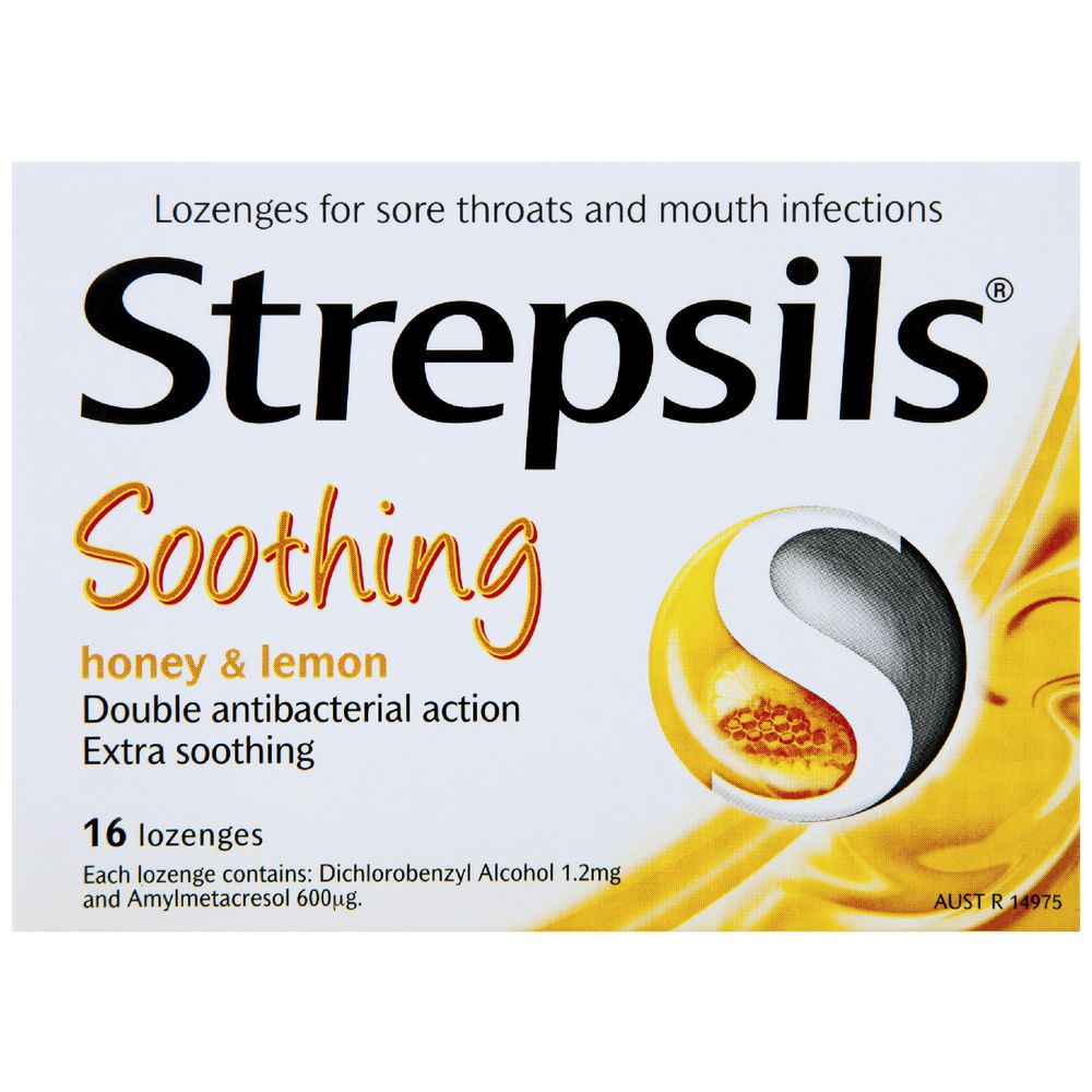 Strepsils Honey and Lemon Lozenges 16 Pack