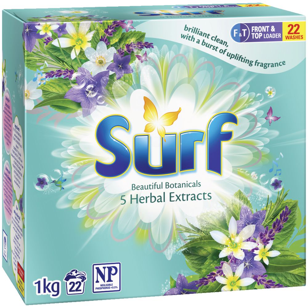 Surf Herbals Laundry Powder Top & Front Loader 1kg
