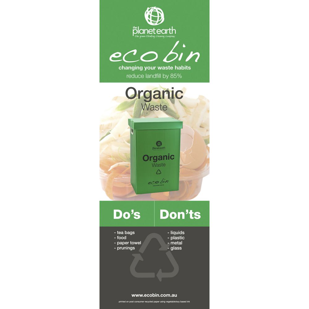 Eco Organic Waste Bin 60L Green
