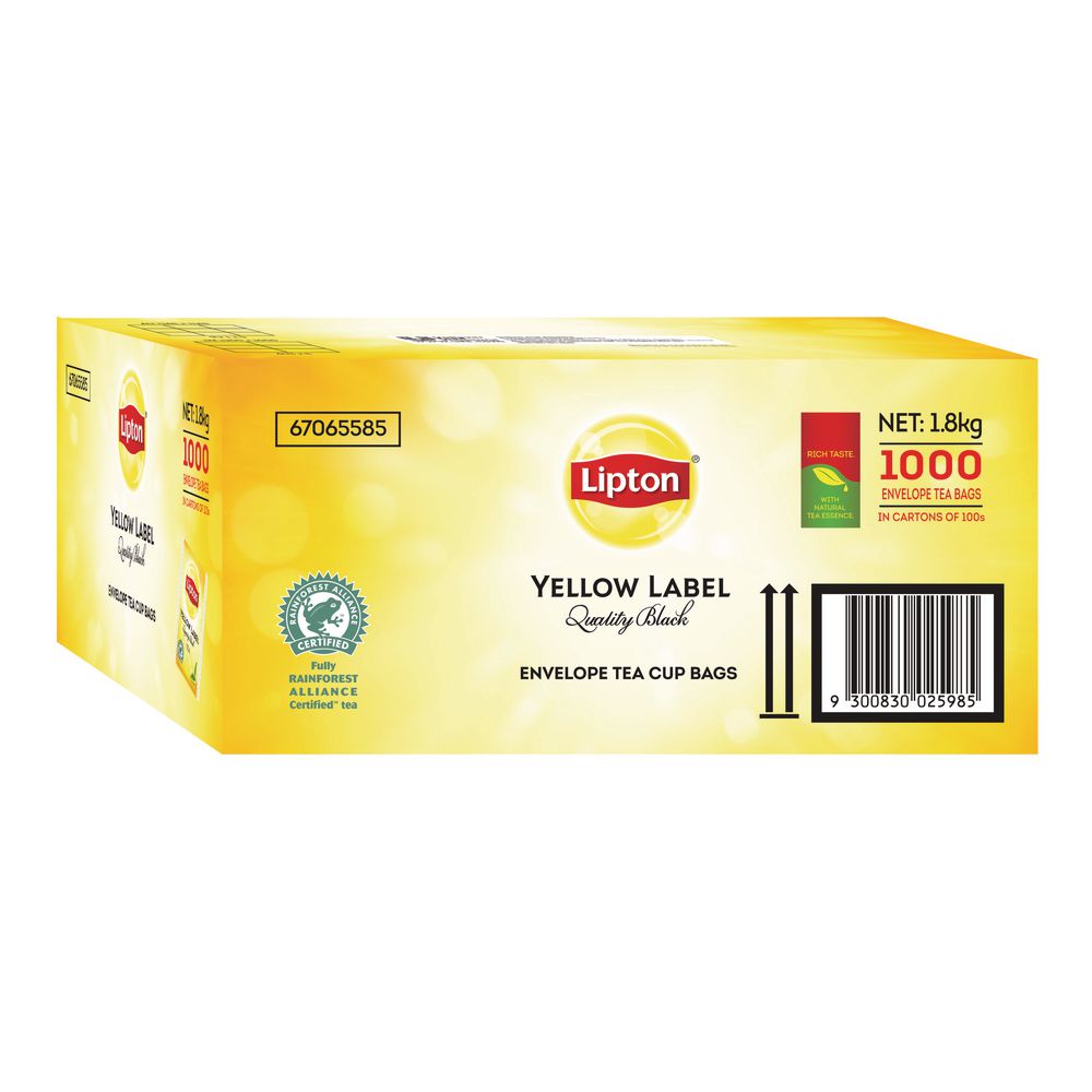 Lipton Yellow Label Black Envelope Tea Bags 1000 Pack