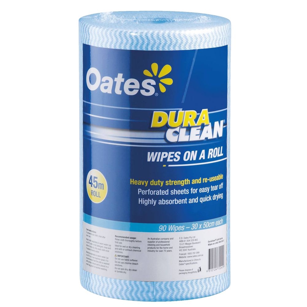 Oates Dura Clean Wipes on a Roll 45m