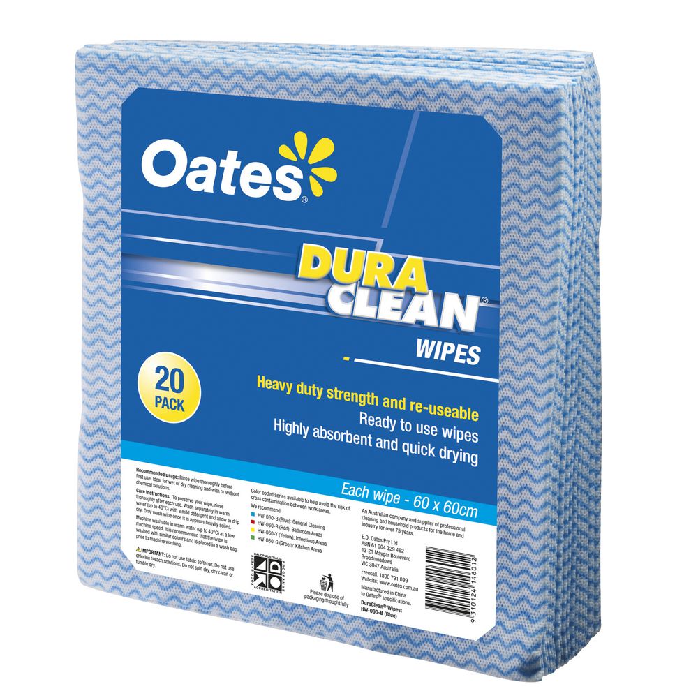 Oates Dura Clean Wipes 20 Pack Officeworks