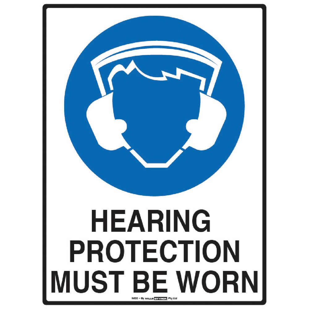 Mills Display Hearing Protection Sign 225 x 300mm