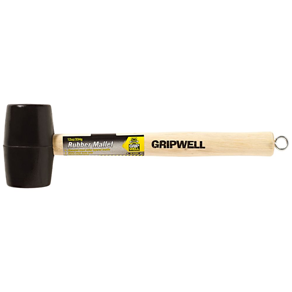 thumbnail image 2 of Estwing DFH-12 Rubber Mallet Hammer – 12 Oz Red & Yellow Wood Handle For Gentle Striking 2 of 12