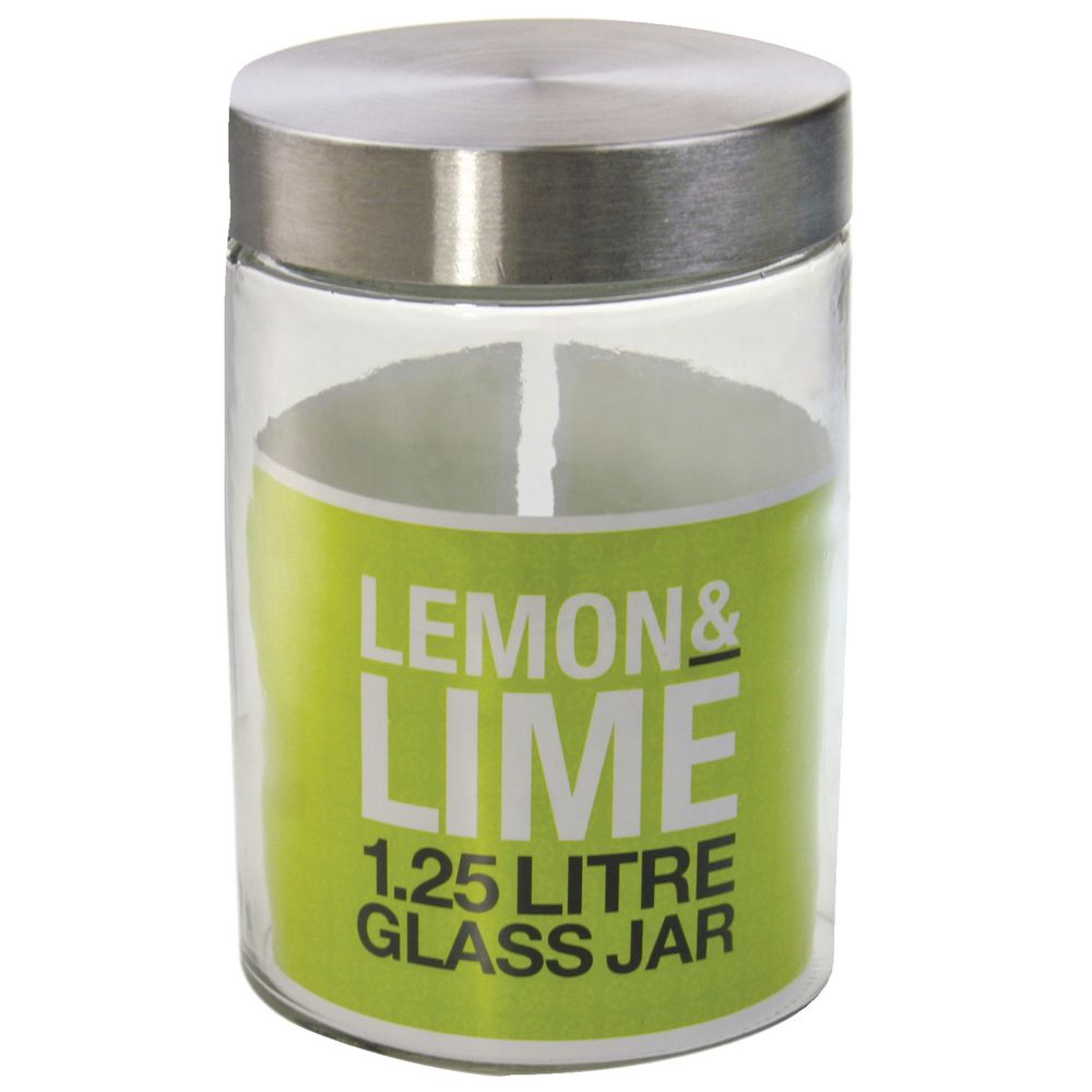 Lemon & Lime Glass Jar 1.25L 9340957003459 eBay