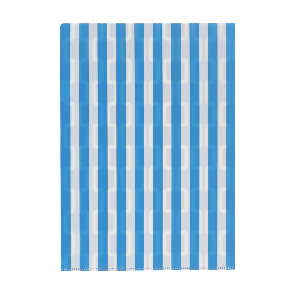 Letter File A4 Single Printed Blue Chevron