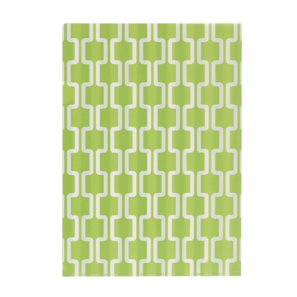 Letter File A4 Single Printed Green Stripe