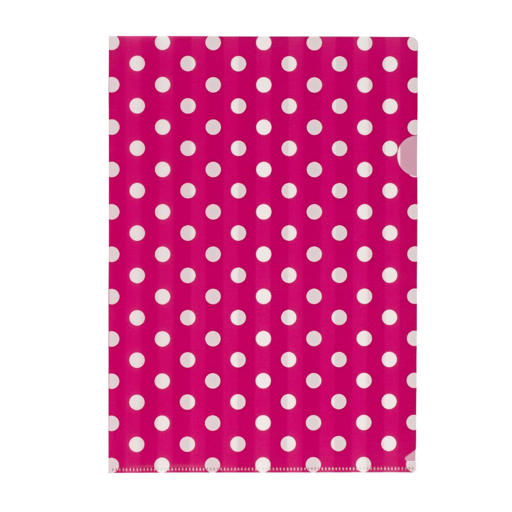 Letter File A4 Single Printed Hot Pink Spot