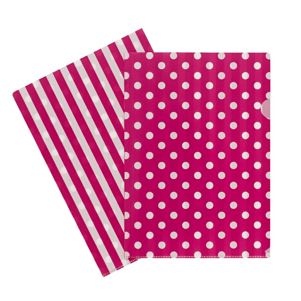 Letter File A4 Single Printed Hot Pink Spot