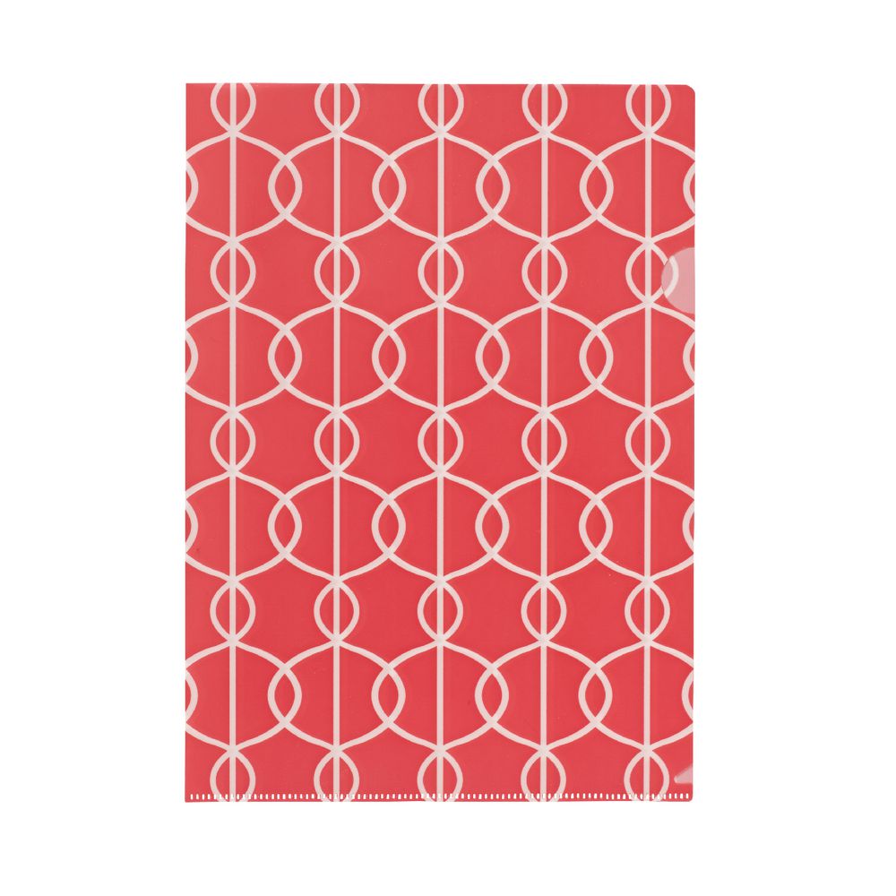 Letter File A4 Single Printed Mid Pink Circle