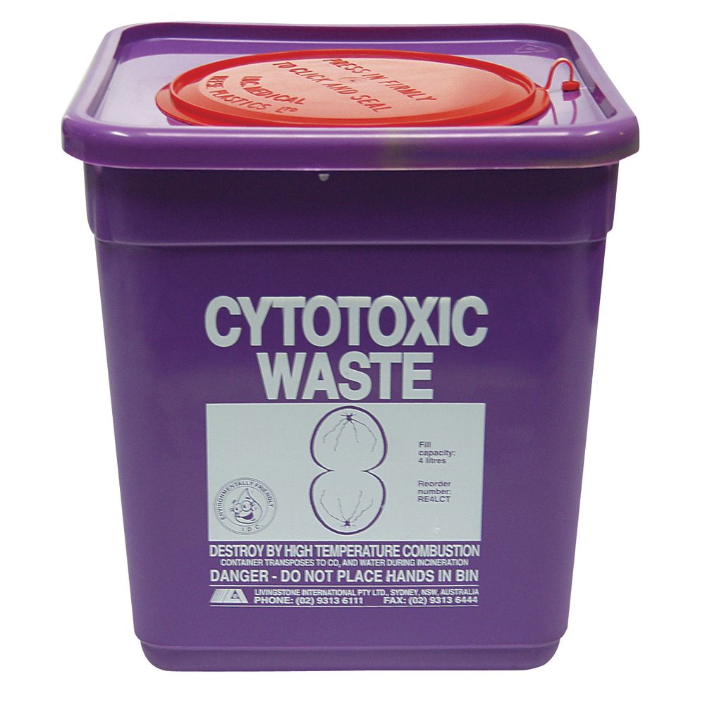 Livingstone Cytotoxic Waste Disposal Container Purple 5L Officeworks