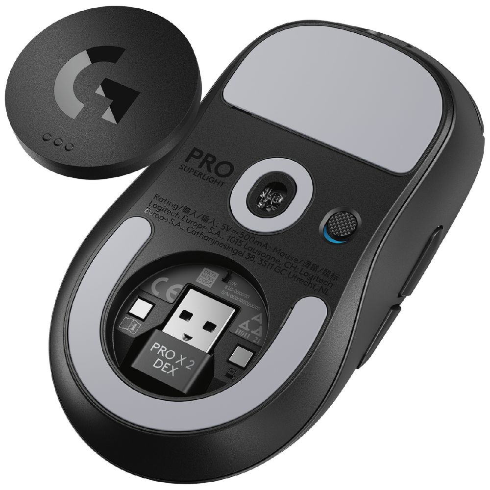 Logitech PRO X SUPERLIGHT 2 DEX ブラック Logitech PRO X SUPERLIGHT 2 DEX 44000 DPI Wireless Optical