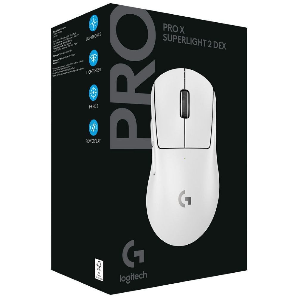 Logitech G PRO X Superlight 2 DEX Wireless Mouse White