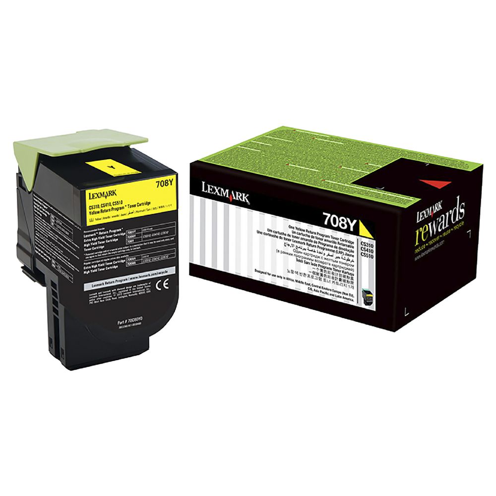 Lexmark 708C Return Toner Cartridge Yellow