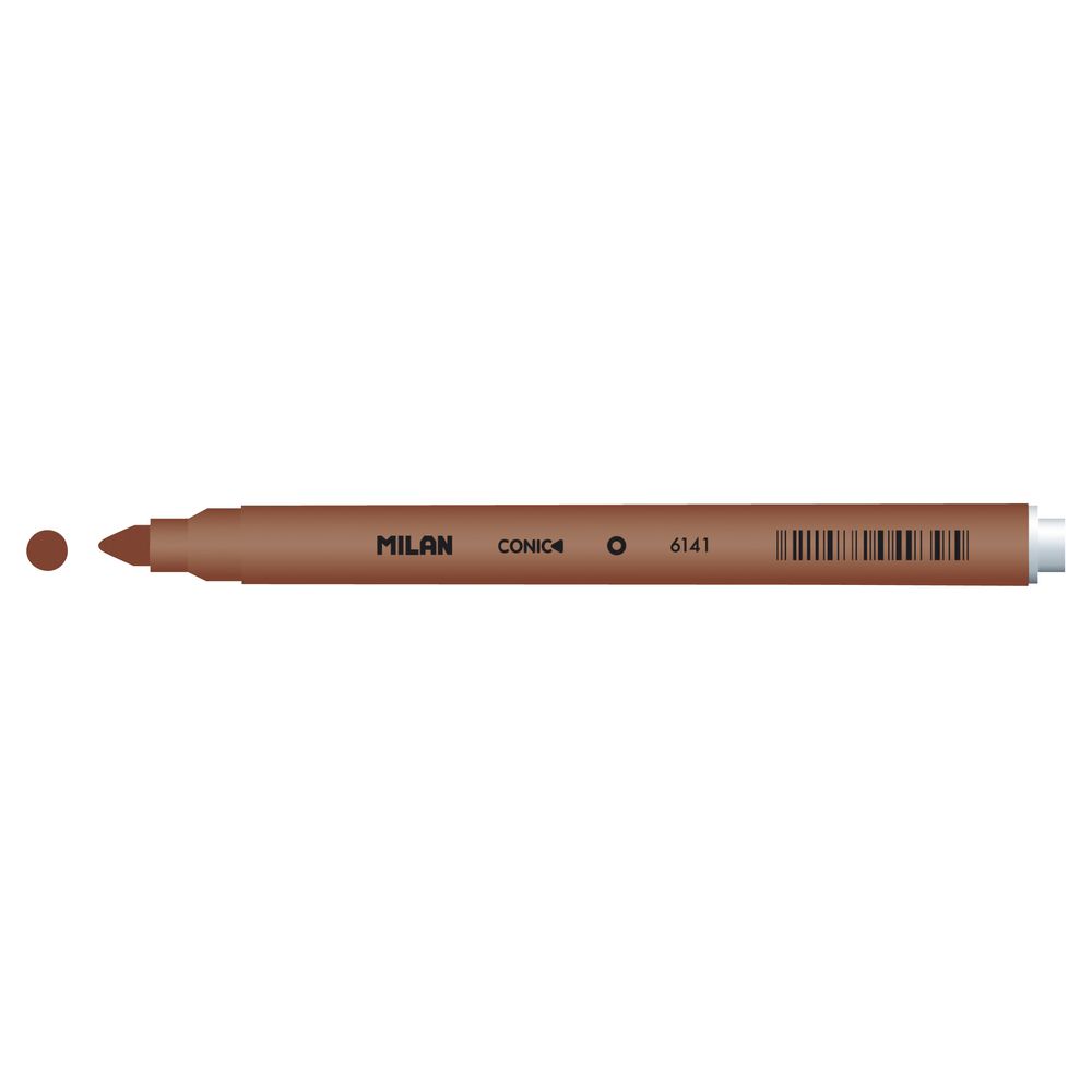 Milan Cone Tip Fibre Pen Brown