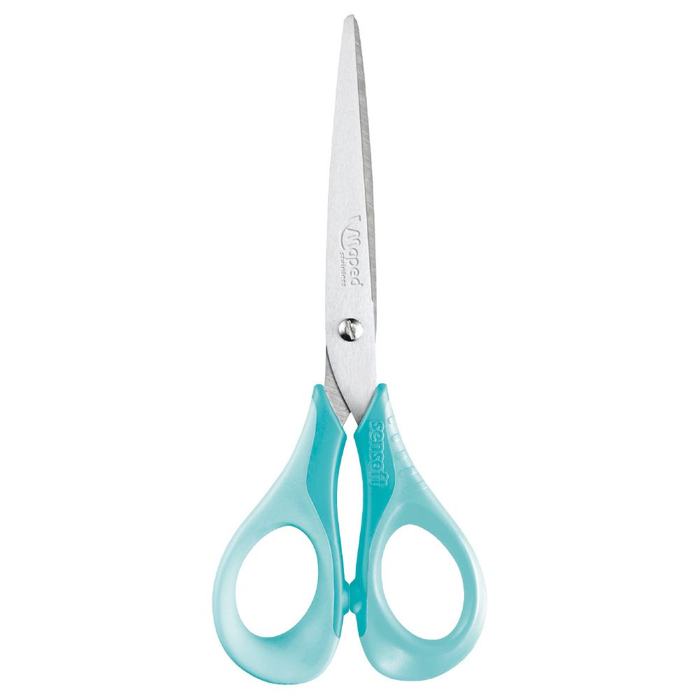Maped Essentials 17cm Office Scissors - Blue, Stainless Steel, Ambidextrous (6.7")