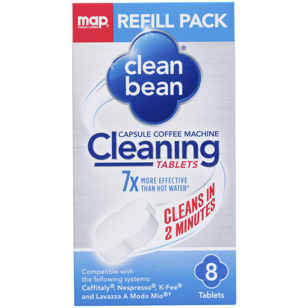 Clean Bean Capsule Coffee Machine Cleaning Tablets 8 Pack