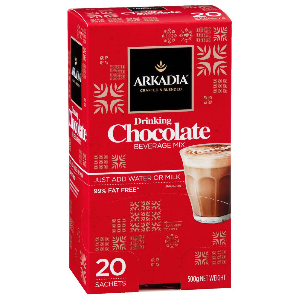 Arkadia Drinking Chocolate Sachets 20 Pack