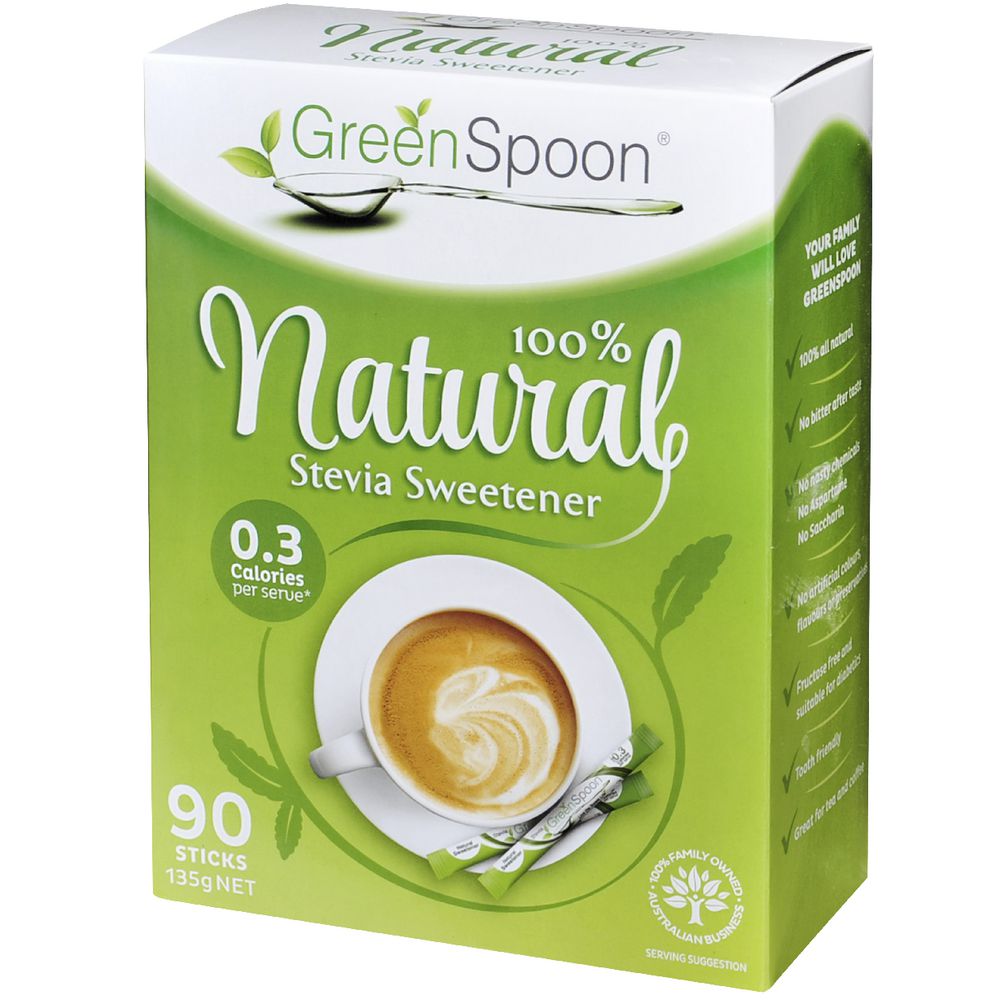 GreenSpoon Natural Stevia Sweetener 90 Pack