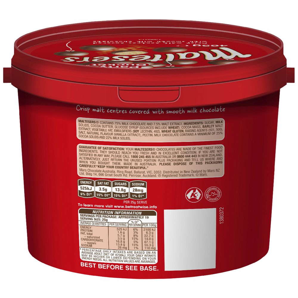 Maltesers 465g×2 Maltesers Bucket 465g | Officeworks