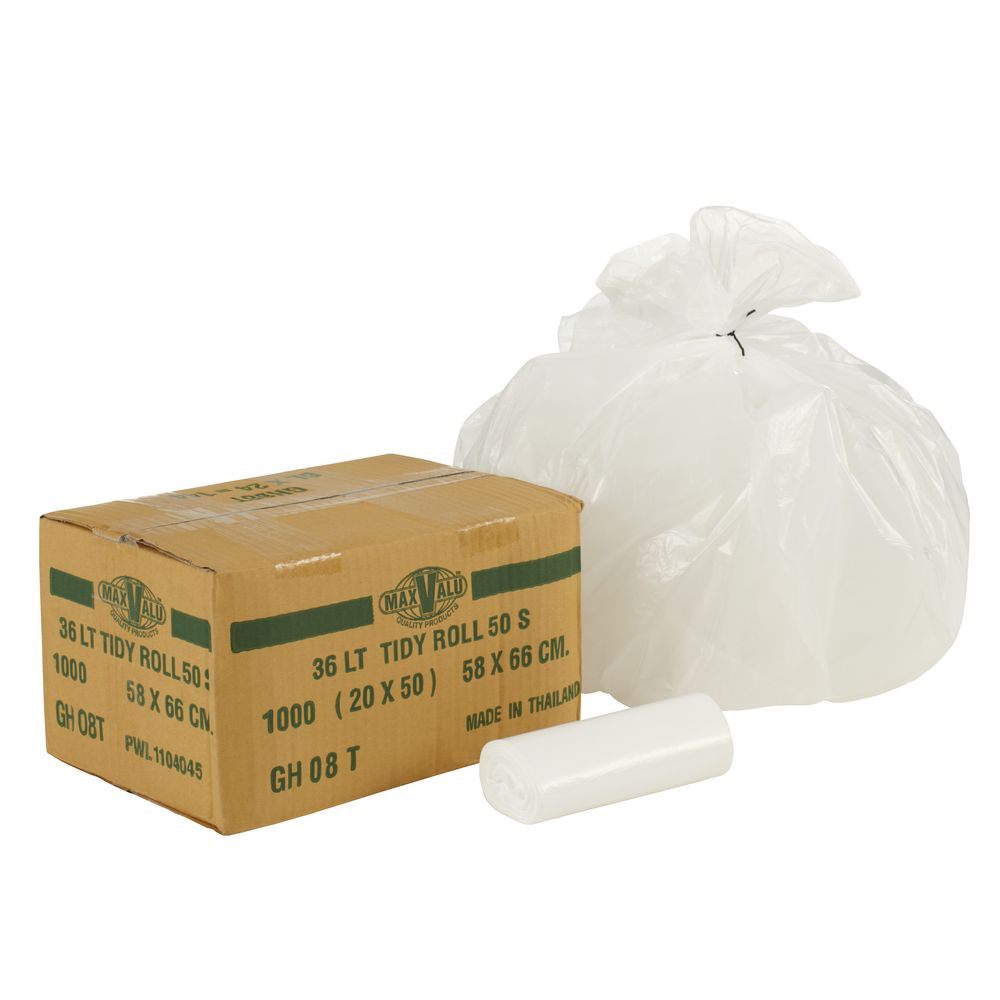 MaxValu Bin Liners 36L White 1000 Pack