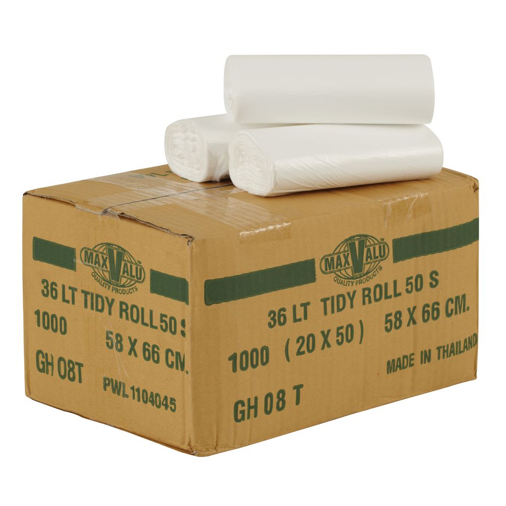 MaxValu Bin Liners 36L White 1000 Pack