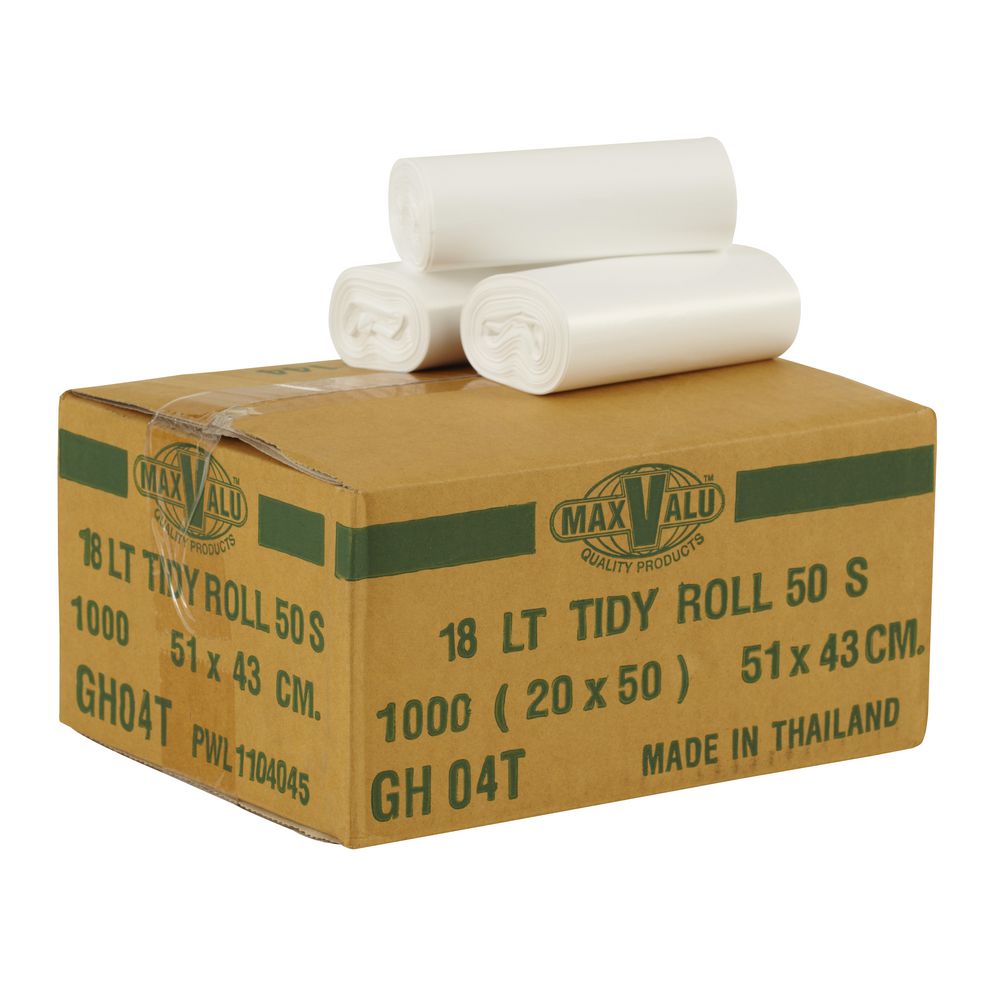 MaxValu Bin Liners 18L White 1000 Pack