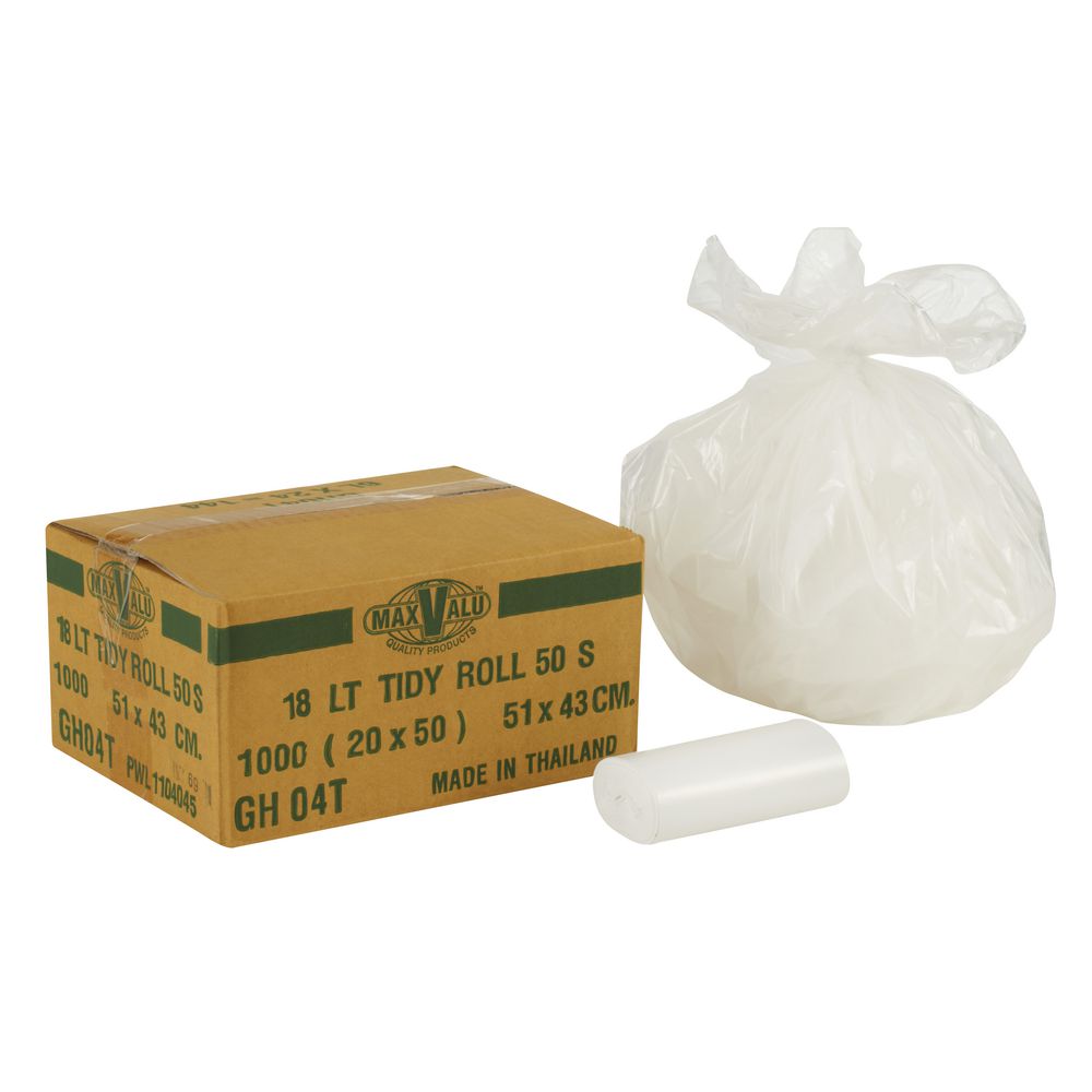 MaxValu Bin Liners 18L White 1000 Pack