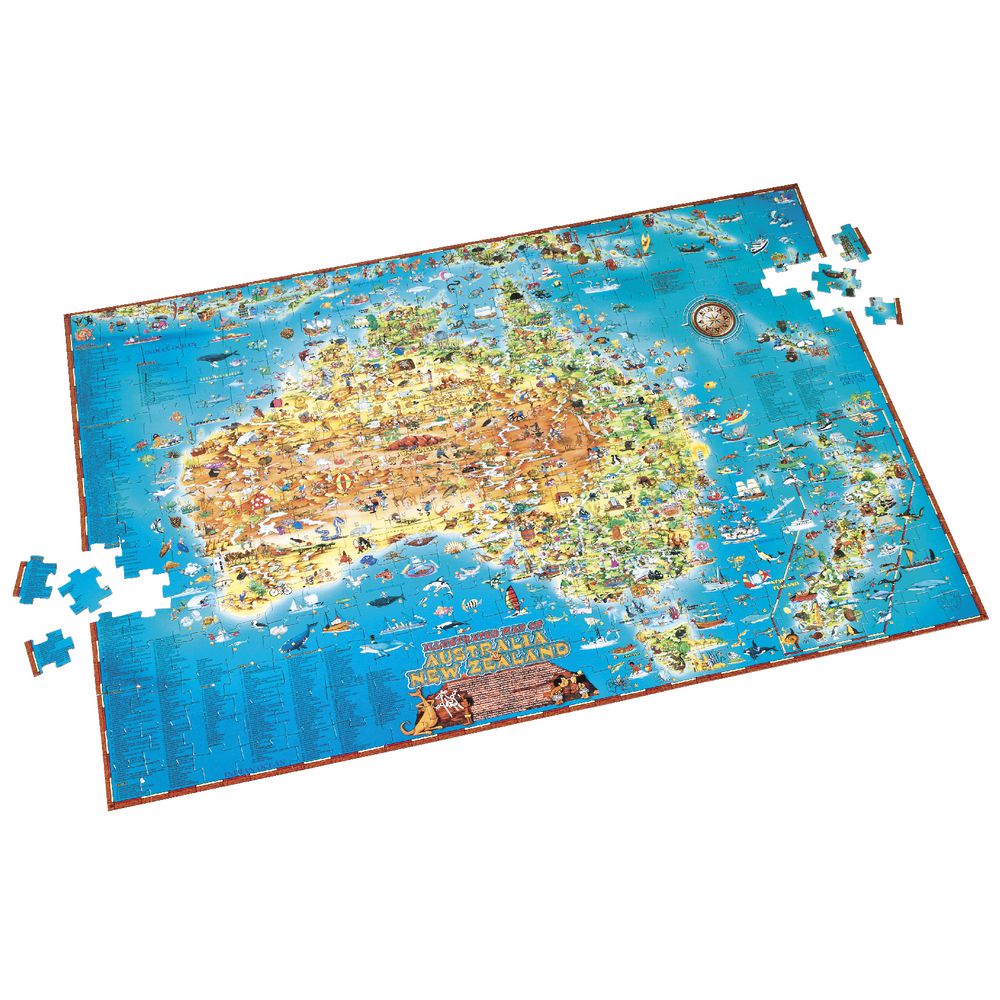 Blue Opal Giant Down Under Map Puzzle